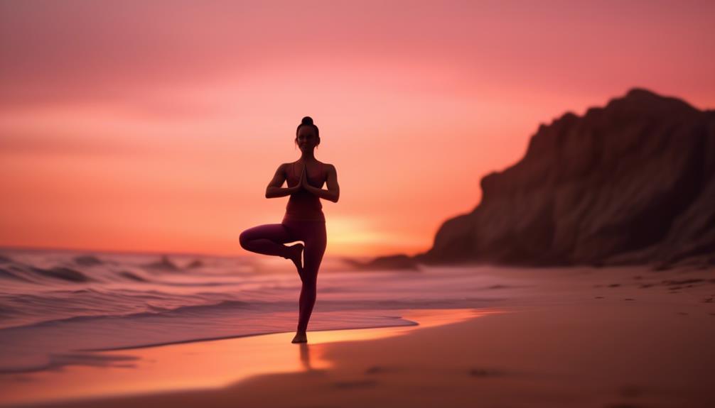 sunset yoga for relaxation and stress reduction